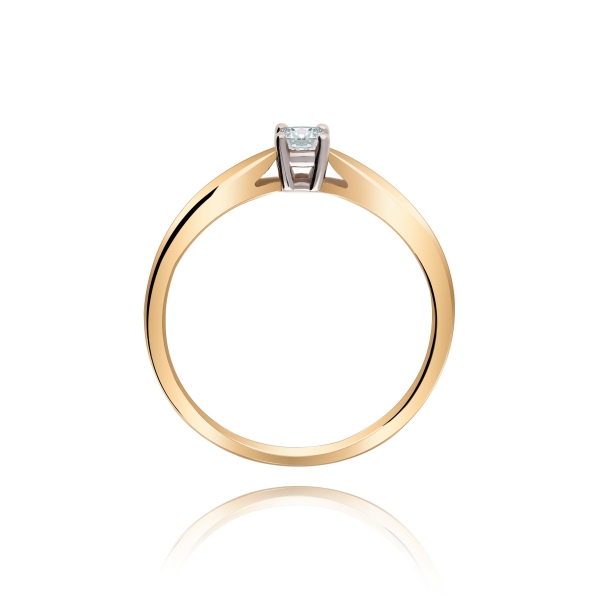 Pierścionek Złoty Z Brylantem 0,15ct RS0346
