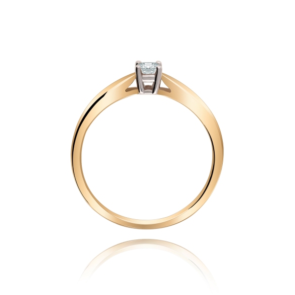 Pierścionek Złoty Z Brylantem 0,15ct RS0346