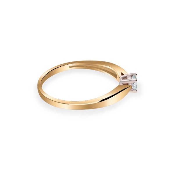 Pierścionek Złoty Z Brylantem 0,15ct RS0346