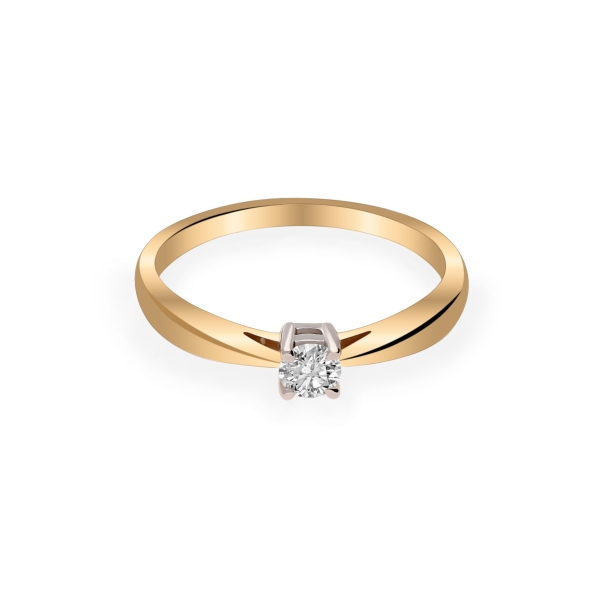 Pierścionek Złoty Z Brylantem 0,15ct RS0140