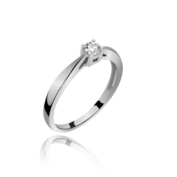 Pierścionek Złoty Z Brylantem 0,15ct RS0140