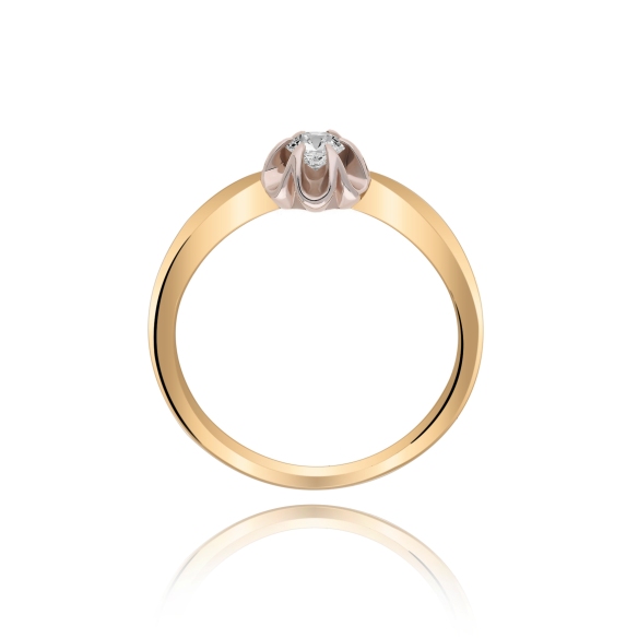 Pierścionek Złoty Z Brylantem 0,15ct RS0180