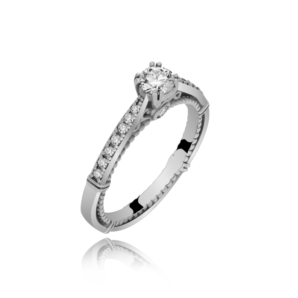 Złoty Pierścionek Z Brylantami 0,49ct RSR102