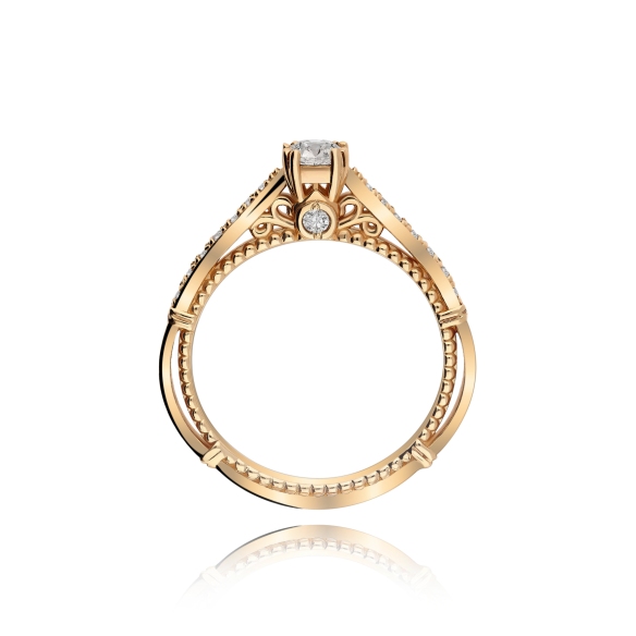 Złoty Pierścionek Z Brylantami 0,49ct RSR102