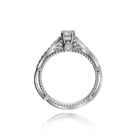 Złoty Pierścionek Z Brylantami 0,49ct RSR102