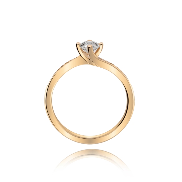 Złoty Pierścionek Z Brylantami 0,49ct RSM0004