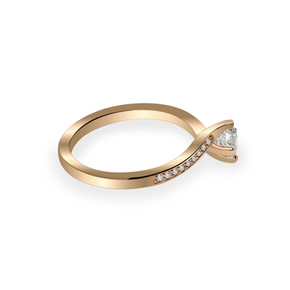 Złoty Pierścionek Z Brylantami 0,49ct RSM0004
