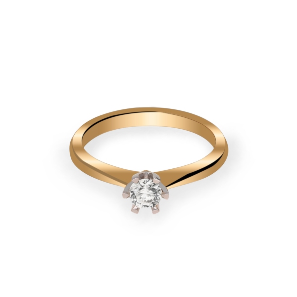 Złoty Pierścionek Z Brylantem 0,30ct RSDI07
