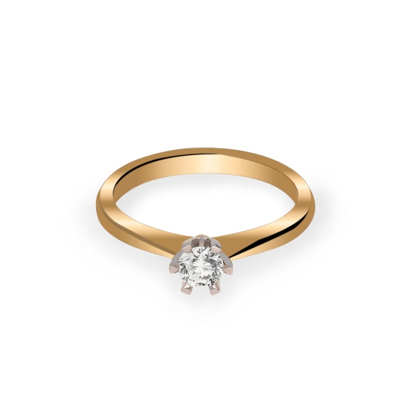 Złoty Pierścionek Z Brylantem 0,30ct RSDI07