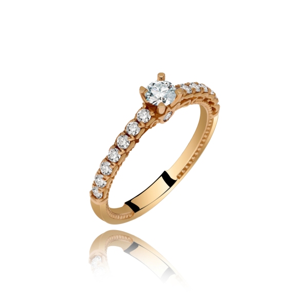 Pierścionek Złoty Z Brylantami 0,51ct RSTB0878