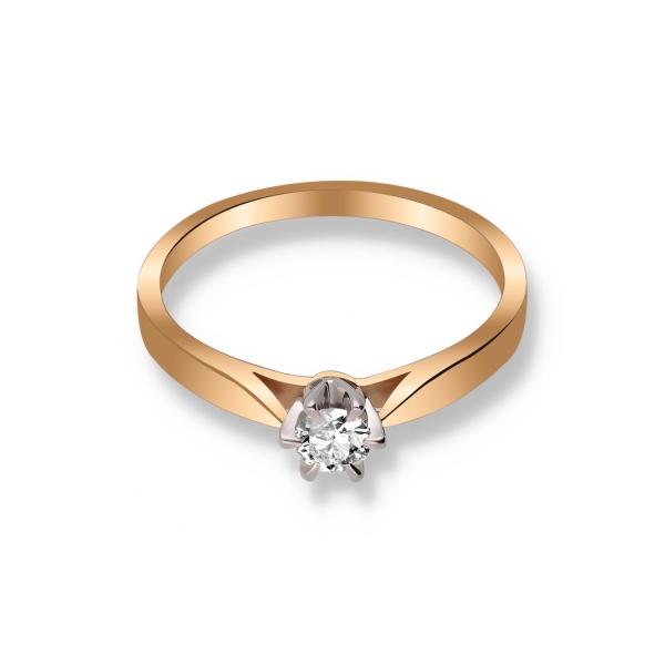 Pierścionek Złoty Z Brylantem 0,20ct RS0336