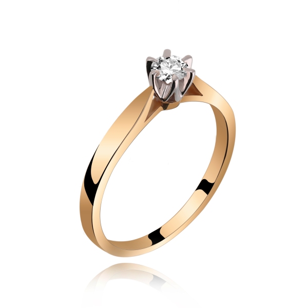 Pierścionek Złoty Z Brylantem 0,20ct RS0336