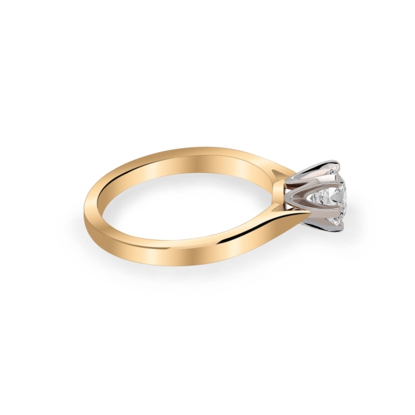 Złoty Pierścionek Z Moissanitem 0,50ct RS0336