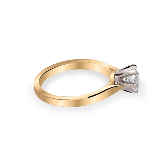 Złoty Pierścionek Z Moissanitem 0,50ct RS0336