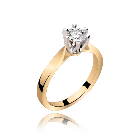 Złoty Pierścionek Z Moissanitem 0,50ct RS0336