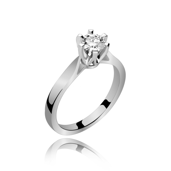 Złoty Pierścionek Z Moissanitem 0,50ct RS0336