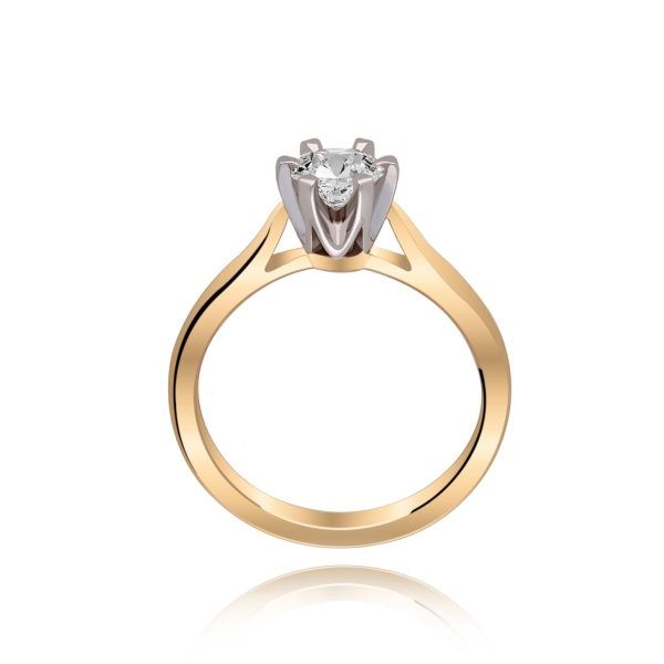 Złoty Pierścionek Z Moissanitem 0,50ct RS0336