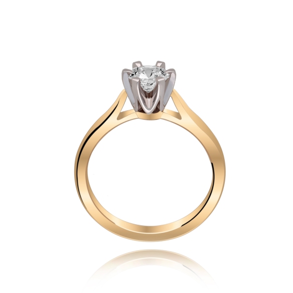 Złoty Pierścionek Z Moissanitem 0,50ct RS0336