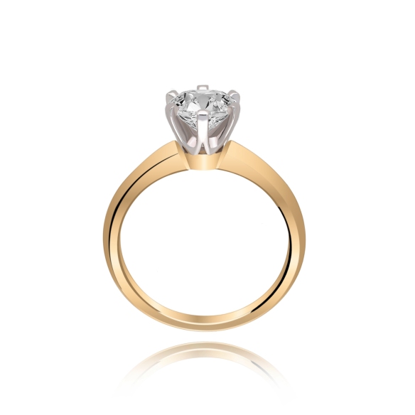 Złoty Pierścionek Z Moissanitem 1,00ct RS0226