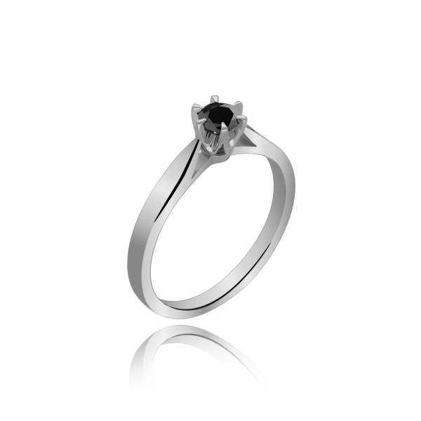 Pierścionek Z Czarnym Brylantem 0,25ct RS0336