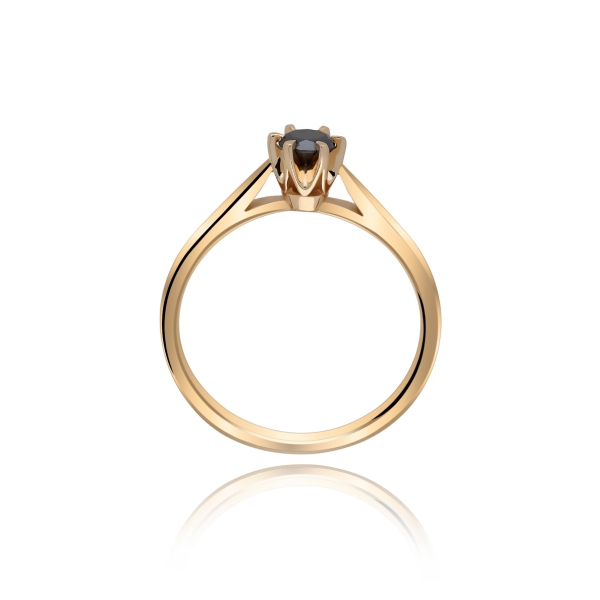 Pierścionek Z Czarnym Brylantem 0,25ct RS0336
