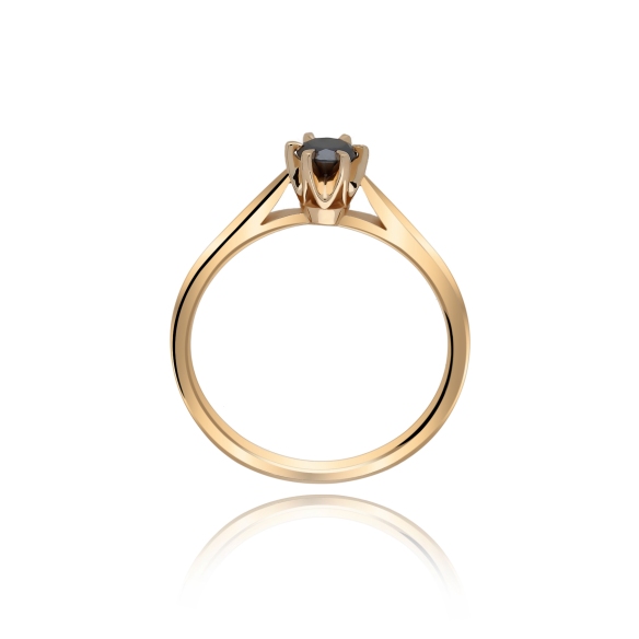 Pierścionek Z Czarnym Brylantem 0,25ct RS0336