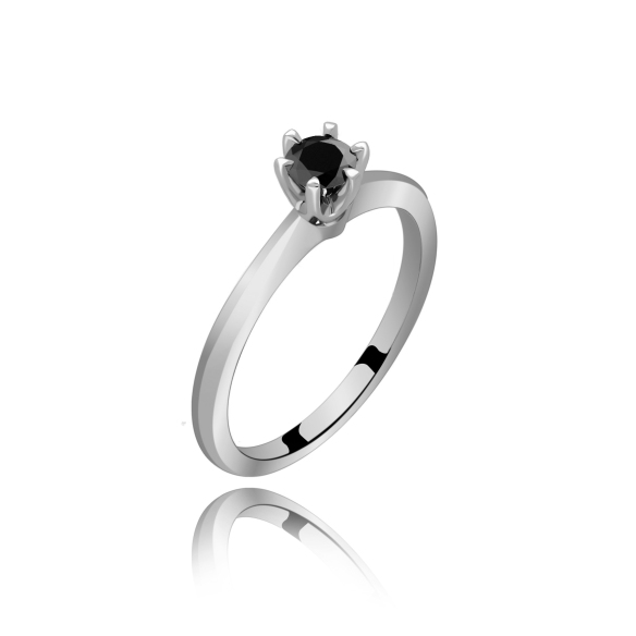 Pierścionek Z Czarnym Brylantem 0,25ct RS0226
