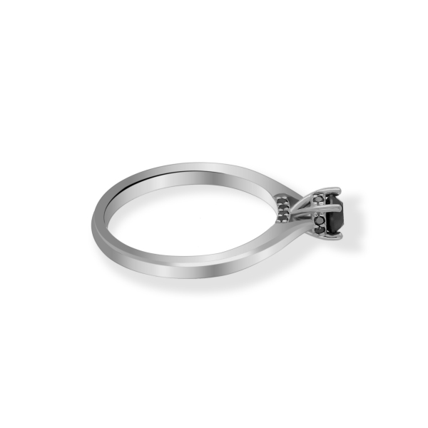 Złoty Pierścionek Czarne Brylanty 0,32 ct RS0000