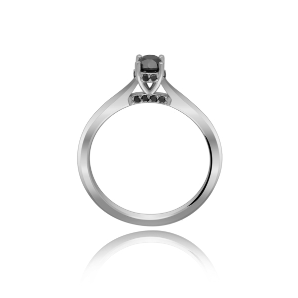 Złoty Pierścionek Czarne Brylanty 0,32 ct RS0000