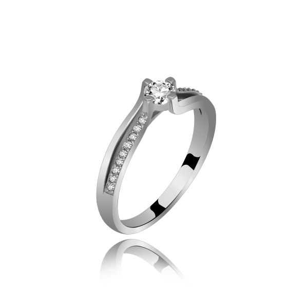 Złoty Pierścionek Z Brylantami 0,34 ct RSR011