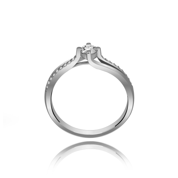 Złoty Pierścionek Z Brylantami 0,34 ct RSR011