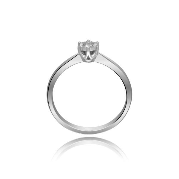 Pierścionek Złoty Z Brylantem 0,06ct RSDI348