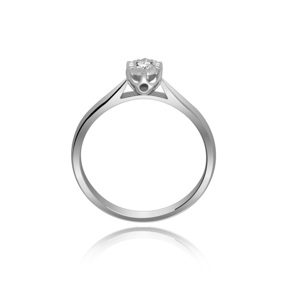 Pierścionek Złoty Z Brylantem 0,10ct RSDI4