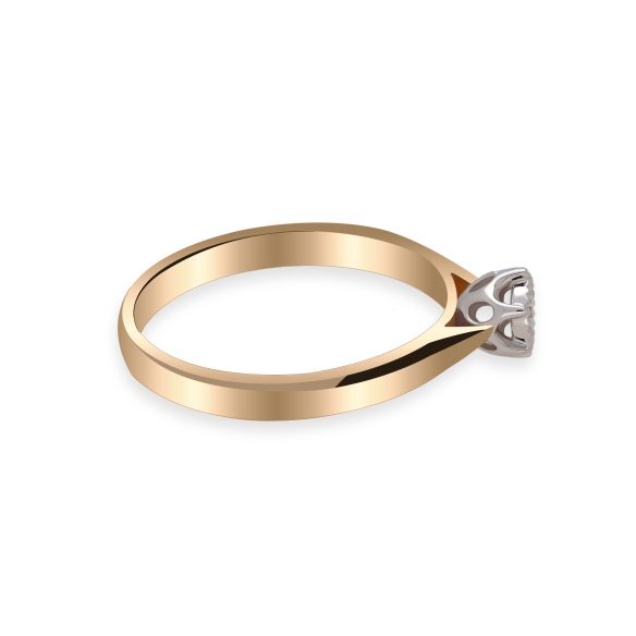 Pierścionek Złoty Z Brylantem 0,10ct RSDI4