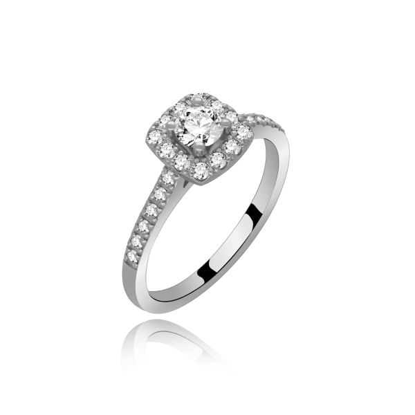 Pierścionek Zaręczynowy Z Brylantami 0,60ct RSR019