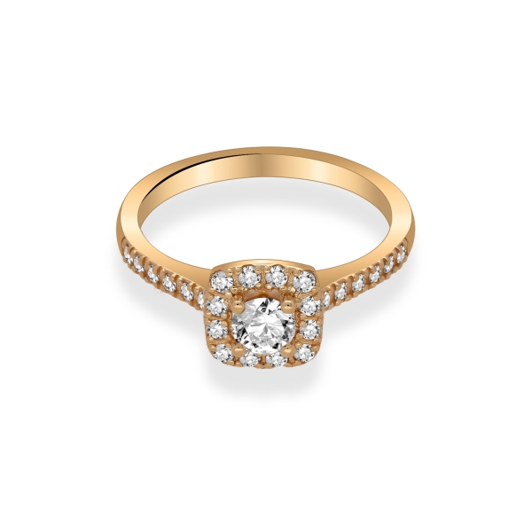 Pierścionek Zaręczynowy Z Brylantami 0,60ct RSR019