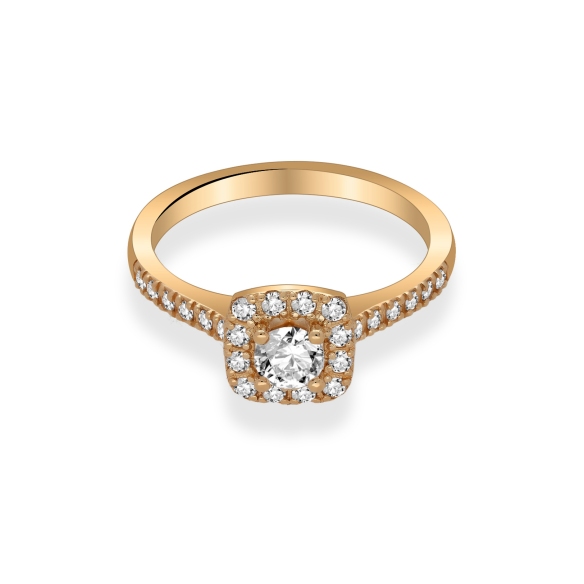 Pierścionek Zaręczynowy Z Brylantami 0,60ct RSR019