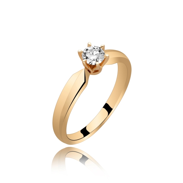 Złoty Pierścionek Z Brylantem 0,30 ct RSM0009
