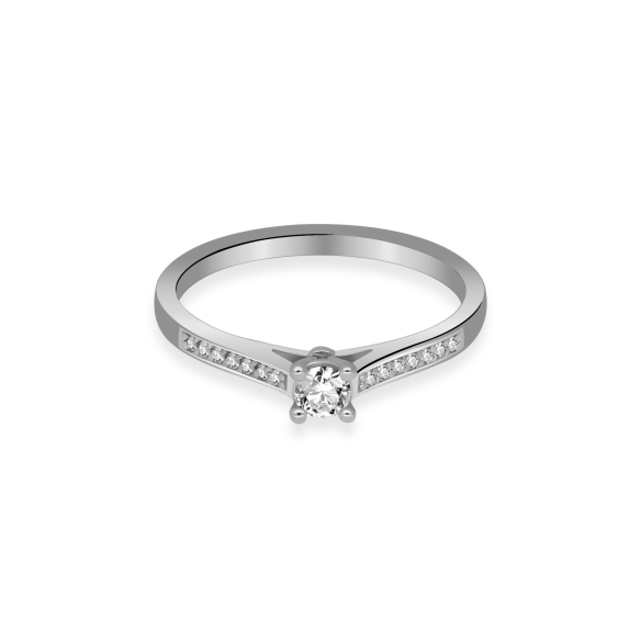 Złoty Pierścionek Z Brylantami 0,22 ct RS0388