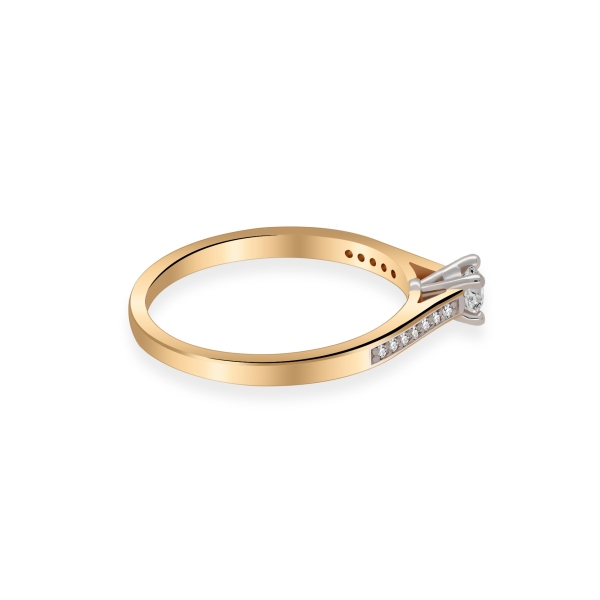 Złoty Pierścionek Z Brylantami 0,22 ct RS0388