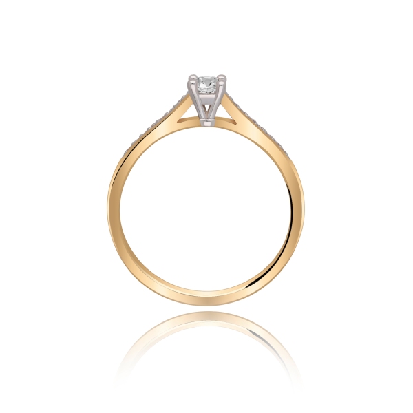 Złoty Pierścionek Z Brylantami 0,22 ct RS0388