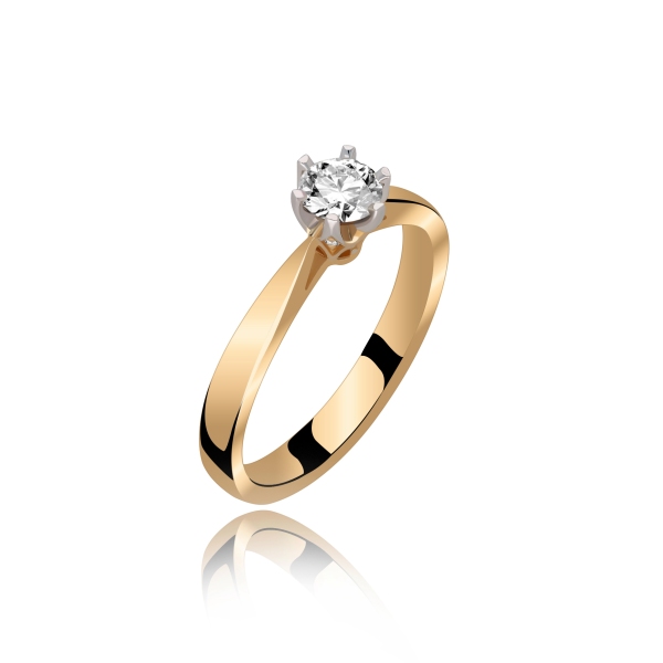 Złoty Pierścionek Z Brylantami 0,33 ct RS0474