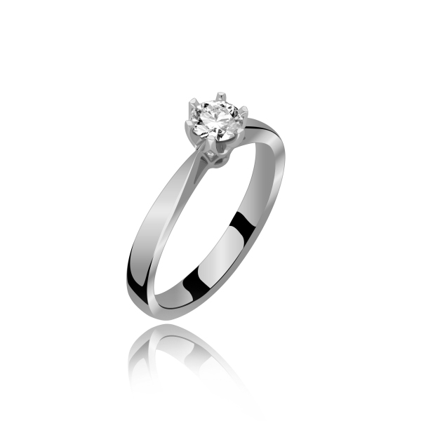 Złoty Pierścionek Z Brylantami 0,33 ct RS0474