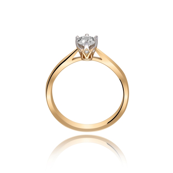 Złoty Pierścionek Z Brylantami 0,33 ct RS0474