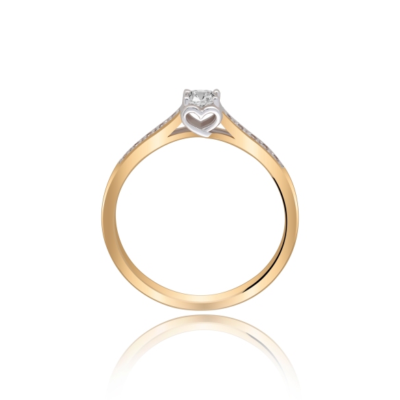 Złoty Pierścionek Z Brylantami 0,20 ct RS0459BIS