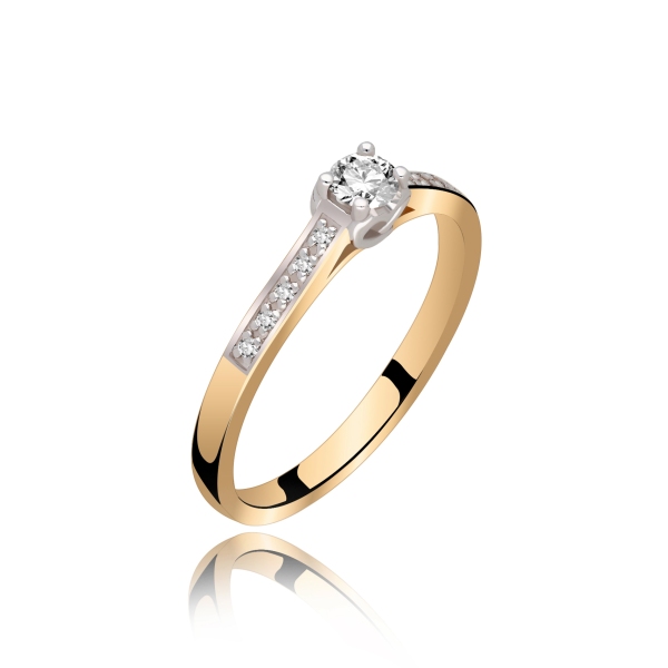 Złoty Pierścionek Z Brylantami 0,20 ct RS0459BIS