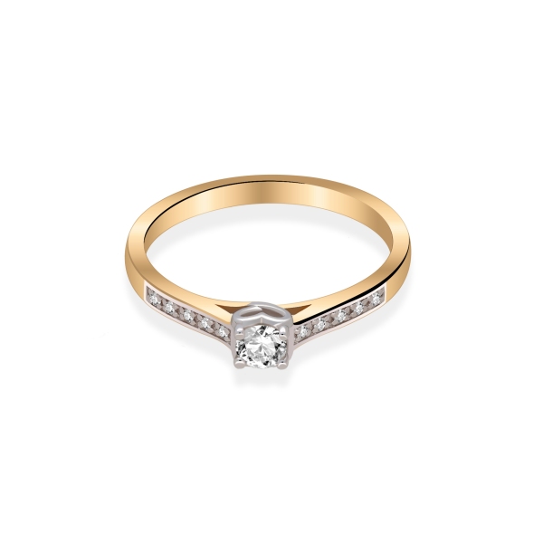 Złoty Pierścionek Z Brylantami 0,20 ct RS0459BIS