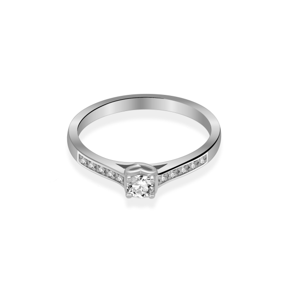 Złoty Pierścionek Z Brylantami 0,20 ct RS0459BIS