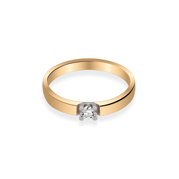 Pierścionek Zaręczynowy Z Brylantem 0,10 ct RS0461