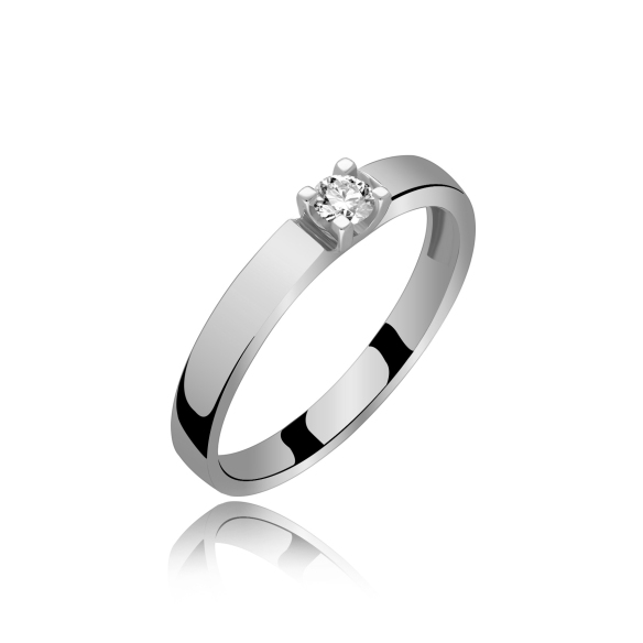 Pierścionek Zaręczynowy Z Brylantem 0,10 ct RS0461